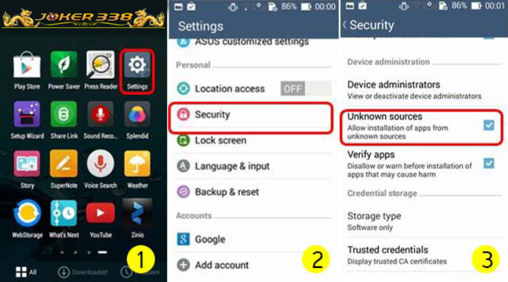 Cara Setting Apk android S128